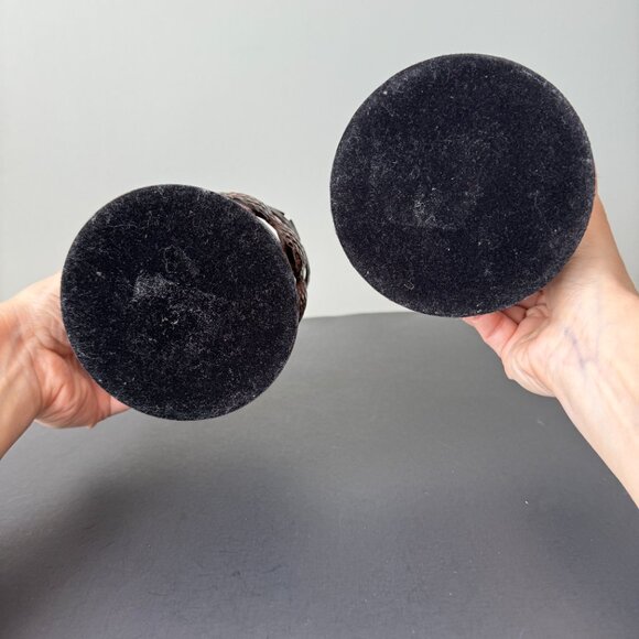 Pineapple Pedestal Candleholders Set of 2 Metal Art - Picture 9 of 15